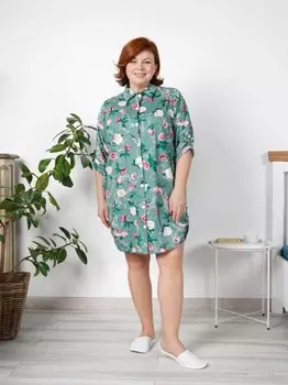 Туника трикотажная Маргоша (зеленая)