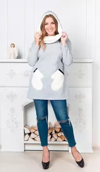 Туника трикотажная Мэри (серая)