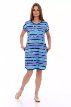 Туника трикотажная Мариса (сине-голубая) рр