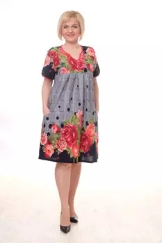 Туника трикотажная Мелисент (клетка)