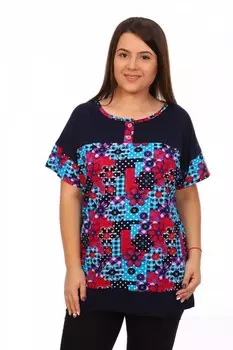 Туника трикотажная Милана (цветы) рр