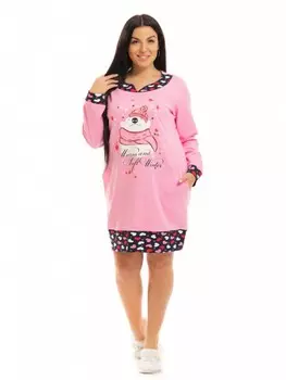 Туника трикотажная Мишутка (розовая) рр