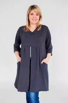 Туника трикотажная Молния (серая)