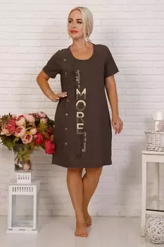 Туника трикотажная Море (коричневая) рр