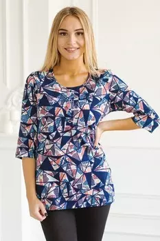 Туника трикотажная Наина (синяя) рр