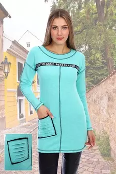 Туника трикотажная Наоми (мятная) рр
