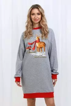 Туника трикотажная Николина (серый меланж) рр