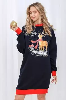 Туника трикотажная Николина (темно-синяя)