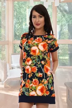 Туника трикотажная Нитта (оранжевая) рр