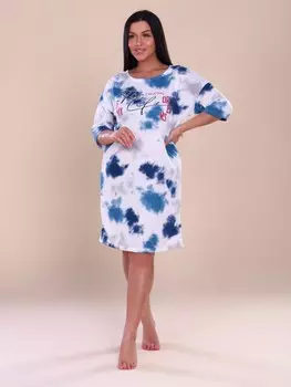 Туника трикотажная Облака (синяя)