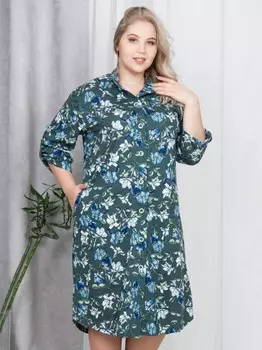 Туника трикотажная Одетта (ирисы)