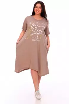 Туника трикотажная Офелия (коричневая)