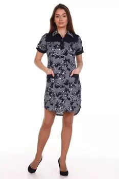 Туника трикотажная Олеся (темно-синяя) рр