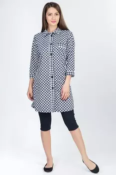 Туника трикотажная Патриция (мелкая клетка)