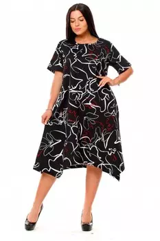 Туника трикотажная Пепита (черная)