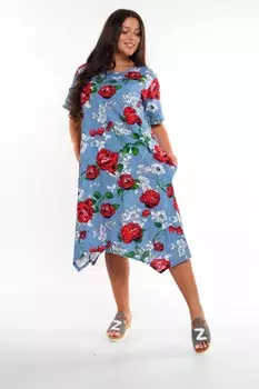 Туника трикотажная Пепита (голубая)