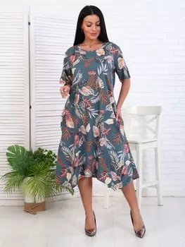 Туника трикотажная Пепита (хаки)