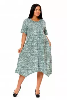 Туника трикотажная Пепита (зеленая) рр