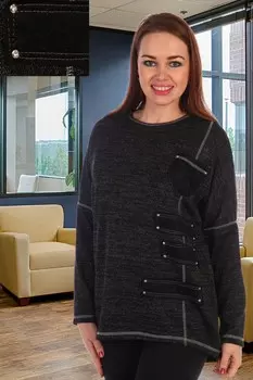 Туника трикотажная Перси (черная) рр