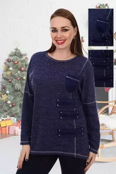 Туника трикотажная Перси (темно-синяя) рр