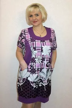 Туника трикотажная Плисент (фиолетовая) рр