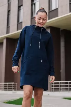 Туника трикотажная Полетта (темно-синяя)