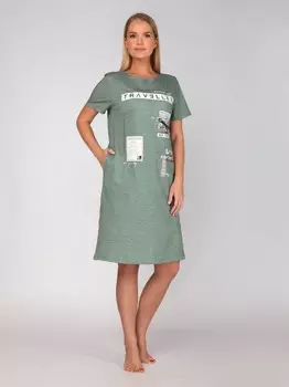 Туника трикотажная Путешествие (оливковая)