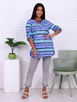 Туника трикотажная Радина (голубая)