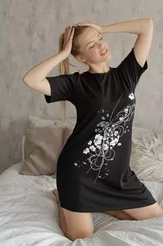 Туника трикотажная Ренди (цветы)