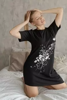 Туника трикотажная Ренди (цветы) рр