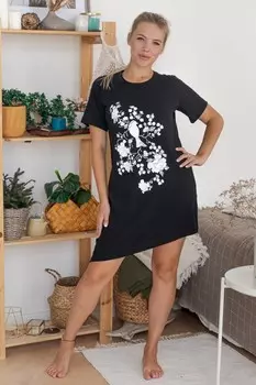 Туника трикотажная Ренди (птичка)