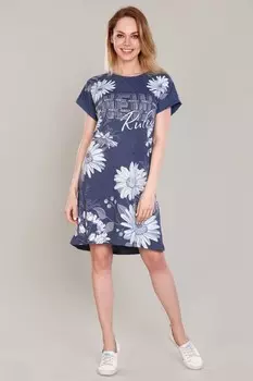 Туника трикотажная Ромашка (синяя) рр