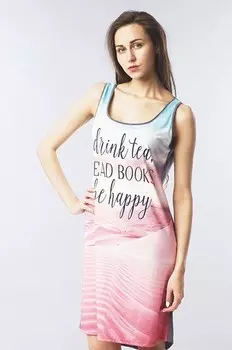 Туника трикотажная Розовый песок (серая)