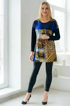 Туника трикотажная Селия (синяя)