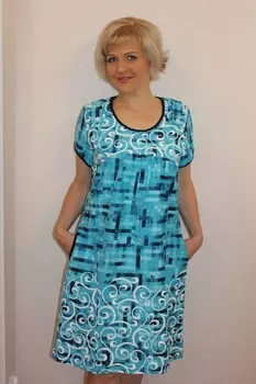 Туника трикотажная Сеона (голубая) от