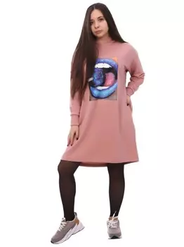 Туника трикотажная Серафима (пудровая)