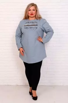 Туника трикотажная Шафран (серо-голубая) рр