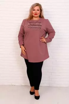Туника трикотажная Шафран (сухая роза)