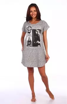 Туника трикотажная Стрекоза (серая)