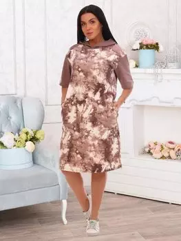 Туника трикотажная Тай-Дай (коричневая)