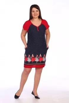 Туника трикотажная Тайланд (синяя) рр