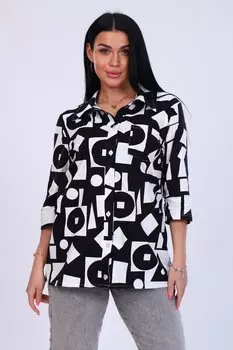 Туника трикотажная Тибби (черно-белая)