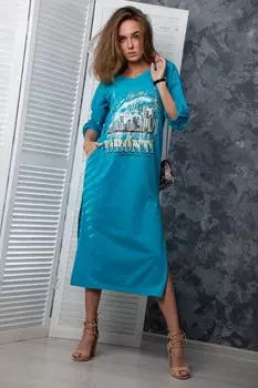 Туника трикотажная Торонто (бирюзовая) рр