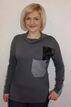 Туника трикотажная Трайни (серая) рр