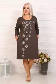 Туника трикотажная Твилла (коричневая)