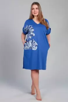 Туника трикотажная Валерия (синяя)