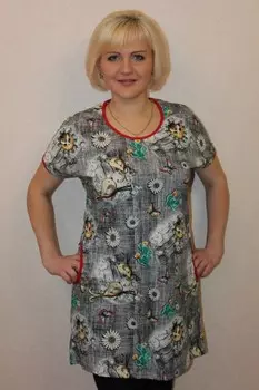 Туника трикотажная Ванесса (серая) рр