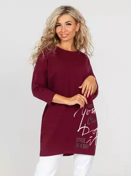 Туника трикотажная Васелия (бордовая)