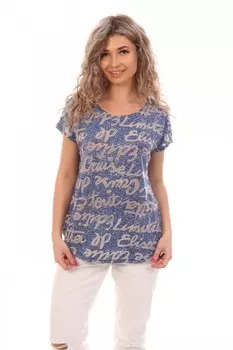 Туника трикотажная Вега (индиго)