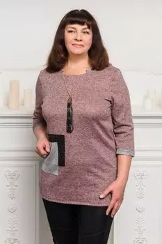 Туника трикотажная Верона (сухая роза)